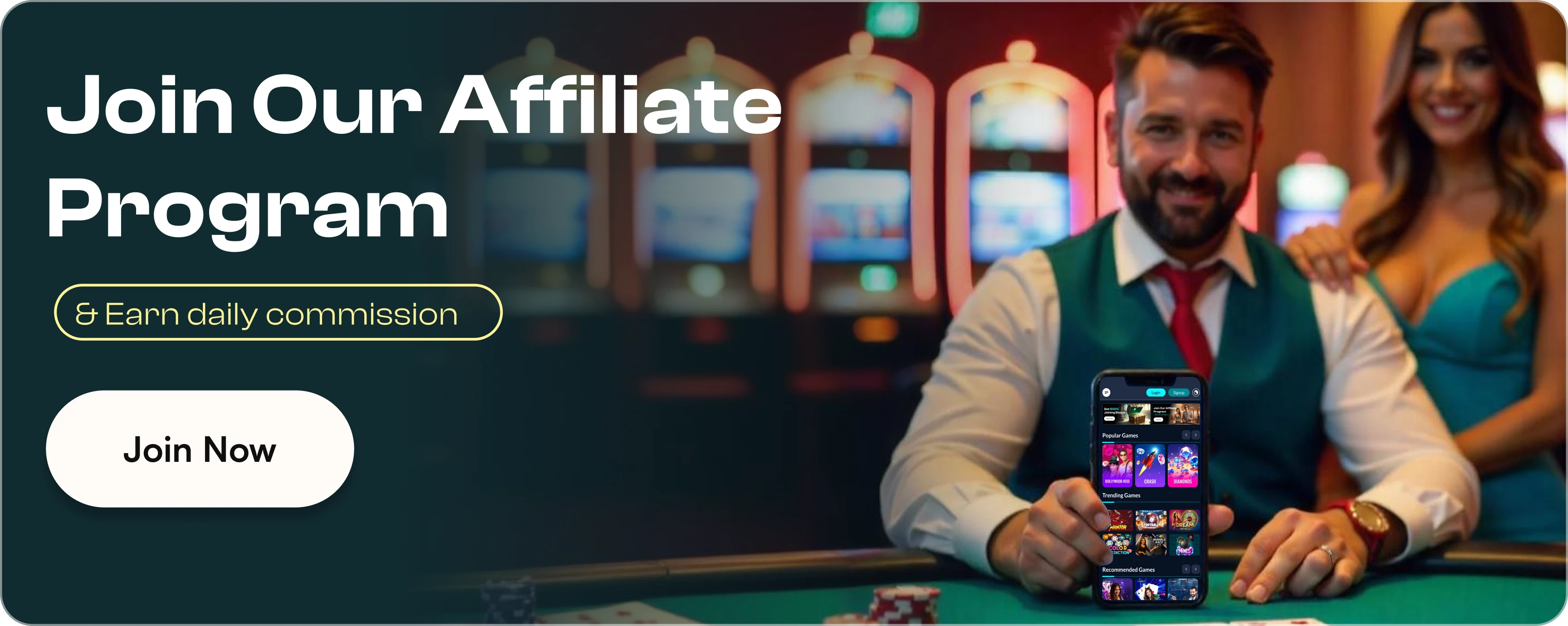 Win365casino affiliate program — join now and earn daily commission